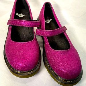 Dr. Martens Marcy Pink Glitter Punk Mary Janes